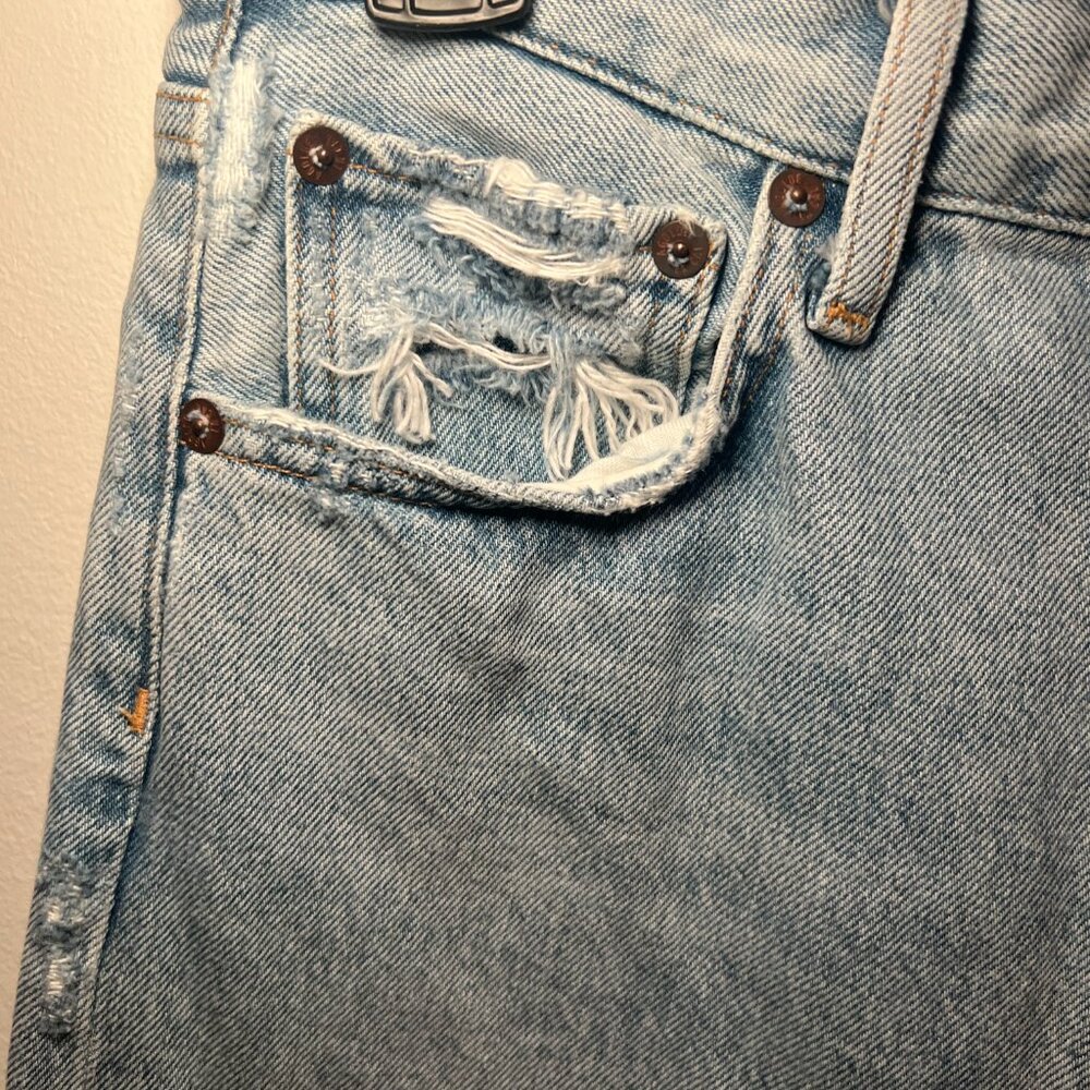 Agolde Light Wash Straight Leg Jeans - Picture 6 of 7